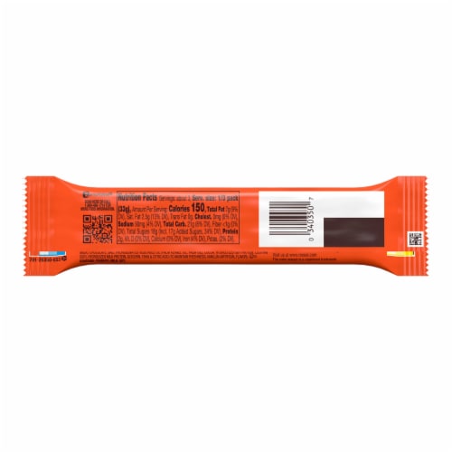 REESE'S FAST BREAK Milk Chocolate Peanut Butter and Nougat King Size Candy Bar Perspective: left
