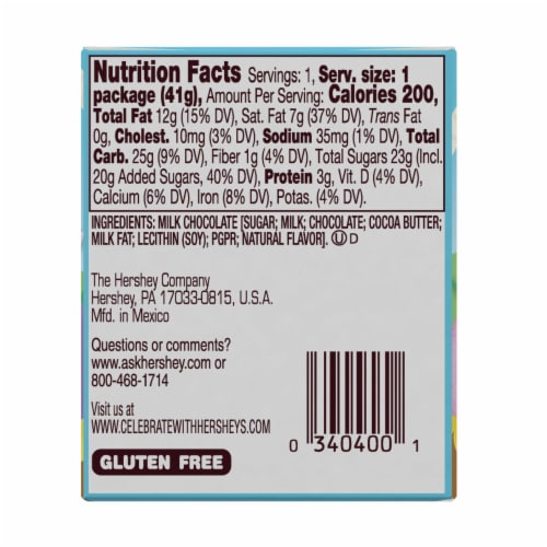 HERSHEY'S KISSES Solid Milk Chocolate Treat Easter Candy Gift Box Perspective: left