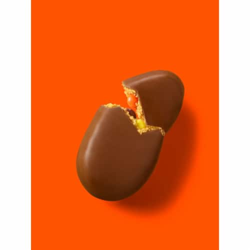 Reese's Pieces Peanut Butter Egg Easter Candy Perspective: left