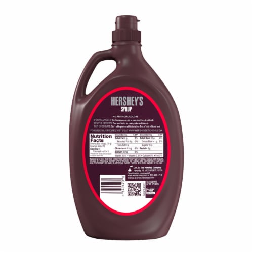 HERSHEY'S Chocolate Syrup Bulk Bottle Perspective: left