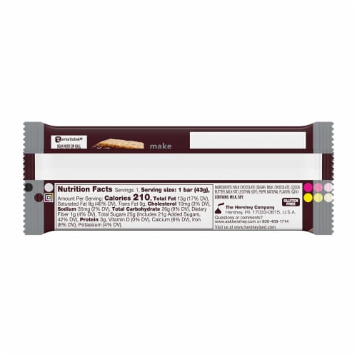 HERSHEY'S Milk Chocolate Candy Bar Perspective: left