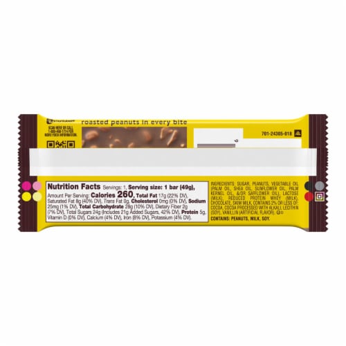 HERSHEY'S MR. GOODBAR Chocolate with Peanuts Full Size Candy Bar Perspective: left