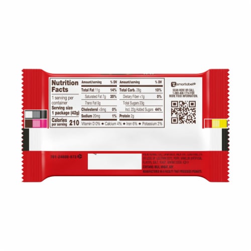 KIT KAT® Milk Chocolate Wafer Valentine's Day Candy Bar, 1 bar / 1.5 oz -  Kroger