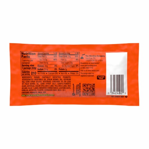 REESE'S PIECES Peanut Butter In a Crunchy Shell Candy Bag Perspective: left