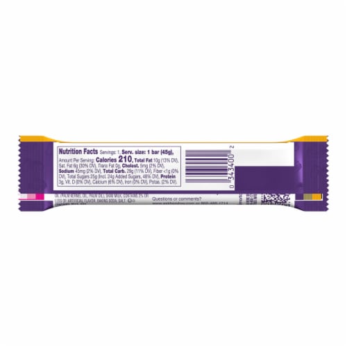 CADBURY CARAMELLO Milk Chocolate Caramel Candy Bar Perspective: left