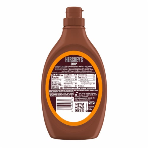 HERSHEY'S Caramel Syrup Bottle Perspective: left