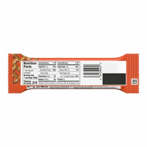 REESE'S TAKE 5 Pretzel Peanut and Chocolate Candy Bar Perspective: left