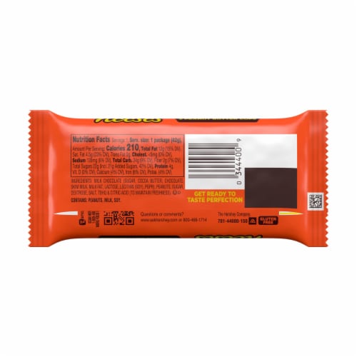 REESE'S Milk Chocolate Peanut Butter Cups Candy Bar, 1 pk / 1.5 oz