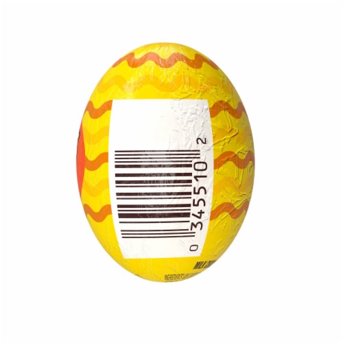 REESE'S Milk Chocolate Peanut Butter Creme Easter Candy Egg Perspective: left
