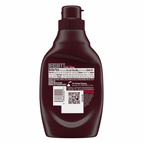 HERSHEY'S Chocolate Shell Topping Bottle Perspective: left