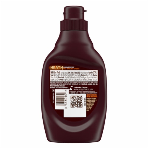 HEATH Chocolatey English Toffee Shell Topping Bottle Perspective: left