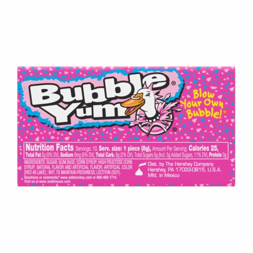 BUBBLE YUM Original Flavored Chewy Bubble Gum Pack Perspective: left