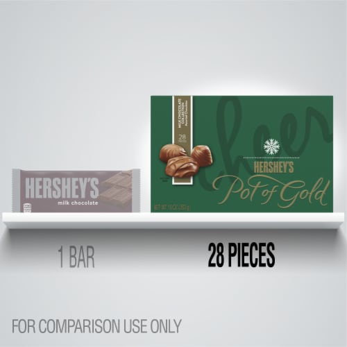 Hershey's Pot of Gold Assorted Milk Chocolate Collection Perspective: left