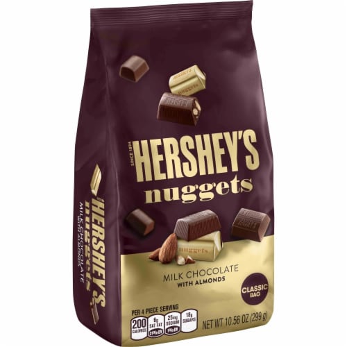 Hershey's Nuggets Milk Chocolate with Almonds Perspective: left