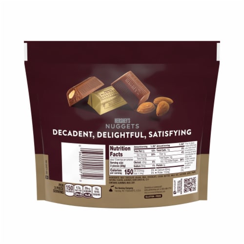HERSHEY'S NUGGETS Milk Chocolate with Almonds Christmas Candy Share Pack Perspective: left