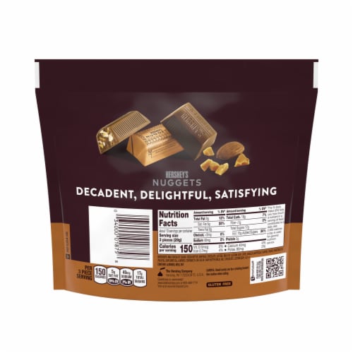 HERSHEY'S NUGGETS Milk Chocolate Toffee and Almonds Candy Share Pack Perspective: left