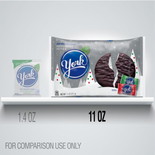York Peppermint Patties Holiday Candy Miniatures Bag Perspective: left
