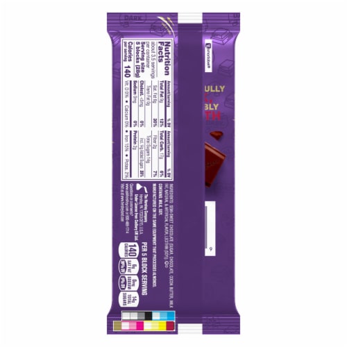 CADBURY ROYAL DARK Indulgent Semi Sweet Dark Chocolate Candy Bar Perspective: left