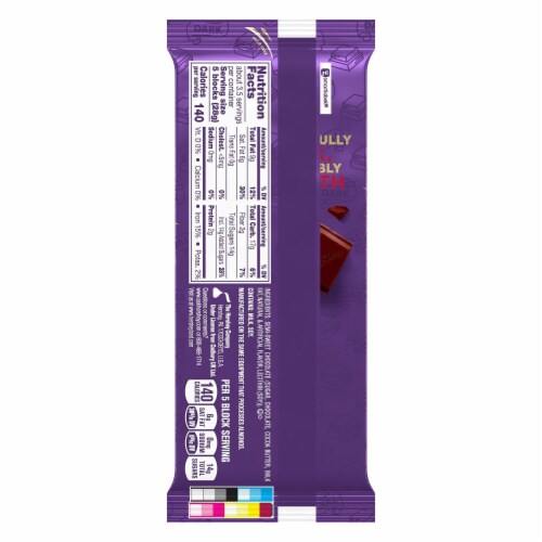 CADBURY ROYAL DARK Dark Chocolate Candy Bar Perspective: left