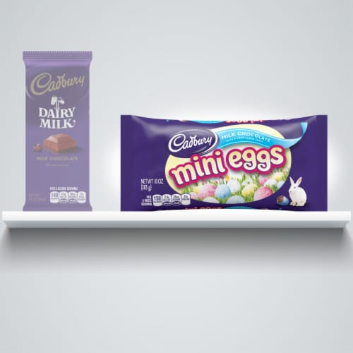 Cadbury Easter Mini Eggs Milk Chocolate Candy Perspective: left
