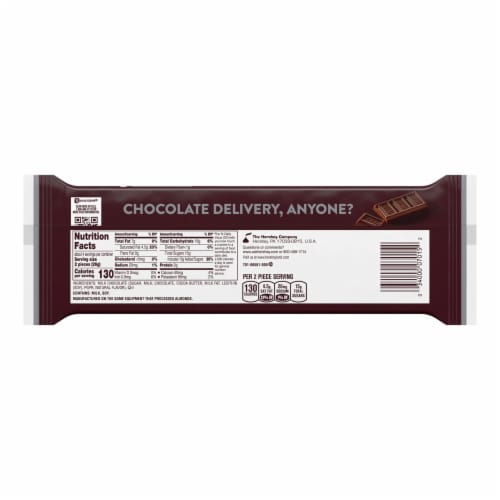 HERSHEY'S Milk Chocolate Snack Size Candy Bars Perspective: left