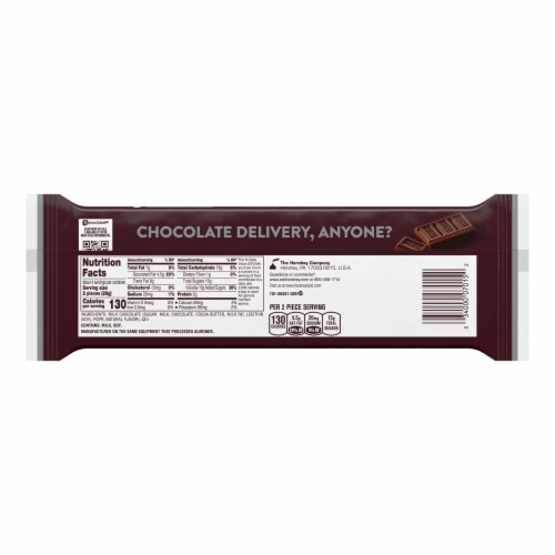 HERSHEY'S Milk Chocolate Snack Size Candy Bars Perspective: left