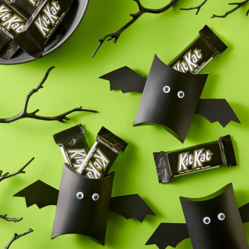 Kit Kat® Milk Chocolate Snack Size Halloween Crisp Wafers With Glow In The Dark Wrappers Perspective: left