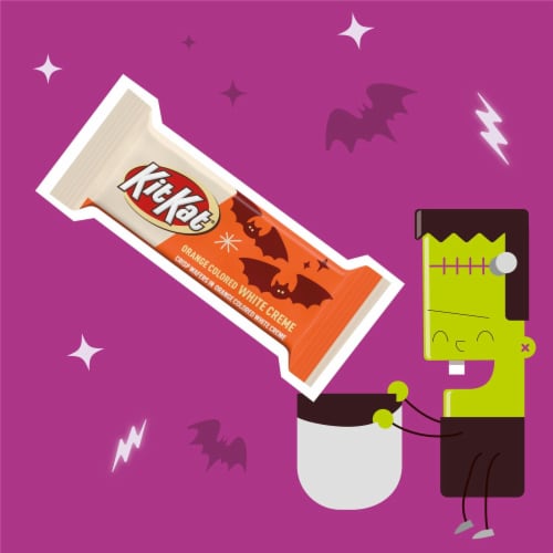 Kit Kat® Orange Colored White Creme Wafer Bars Perspective: left