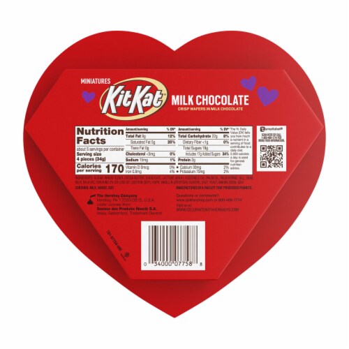 KIT KAT® Miniatures Milk Chocolate Wafer Valentine Candy Gift Box Perspective: left