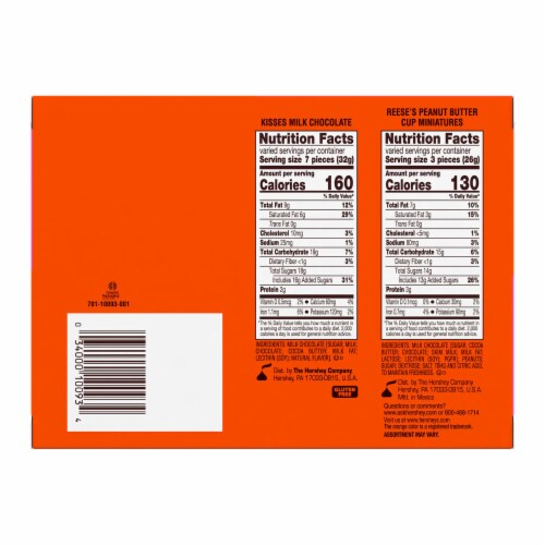 HERSHEY'S and REESE'S Assorted Milk Chocolate Valentine Candy Gift Box Perspective: left