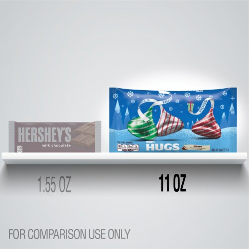 Hershey's Hugs Milk Chocolate and White Creme Kisses Holiday Candies Perspective: left