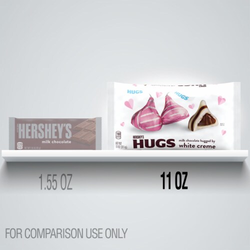 Hershey's Hugs Valentine's White Creme & Milk Chocolate Candies Perspective: left