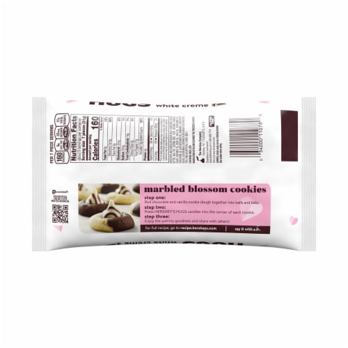 HERSHEY'S HUGS Milk Chocolate and White Creme Valentine's Day Candy Bag Perspective: left