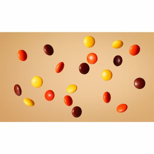 REESE'S PIECES Peanut Butter in a Crunchy Shell Candy Christmas Box Perspective: left