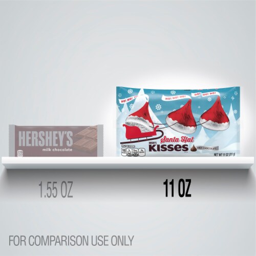 Hershey's Kisses Milk Chocolate Holiday Candy Perspective: left