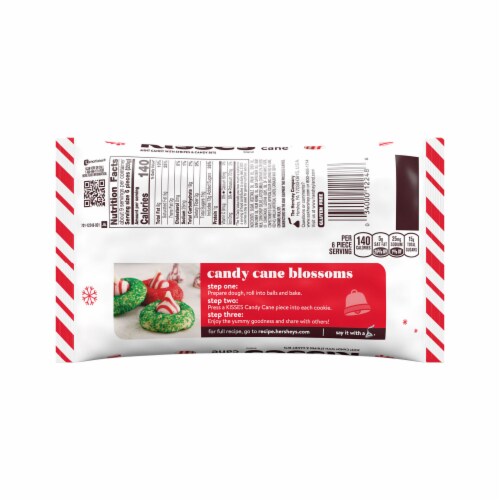 HERSHEY'S KISSES Candy Cane Flavored Christmas Candy Bag Perspective: left