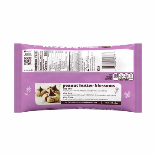 HERSHEY'S KISSES Milk Chocolate Tie Dye Easter Candy Bag Perspective: left