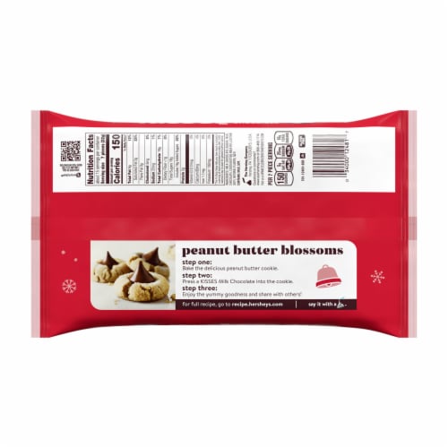 HERSHEY'S KISSES Milk Chocolate Christmas Candy Bag Perspective: left