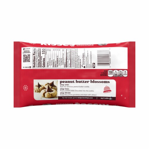 HERSHEY'S KISSES Milk Chocolate Christmas Candy Bag Perspective: left