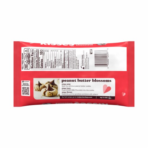 HERSHEY'S KISSES Milk Chocolate Valentine Candy Bag Perspective: left