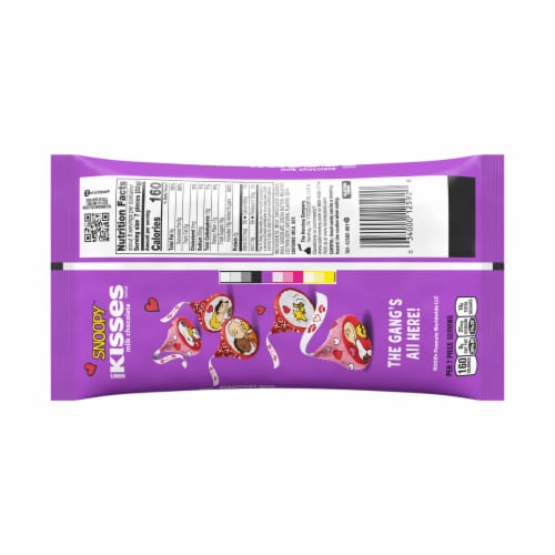 HERSHEY'S KISSES Milk Chocolate Snoopy™ and Friends Valentine Candy Bag Perspective: left