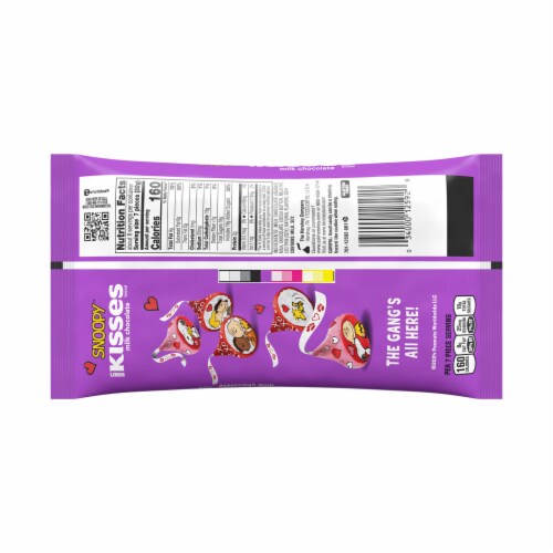 HERSHEY'S KISSES Milk Chocolate Snoopy™ and Friends Valentine Candy Bag Perspective: left
