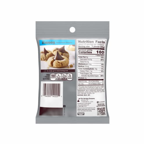 HERSHEY'S KISSES Milk Chocolate Candy Bag Perspective: left