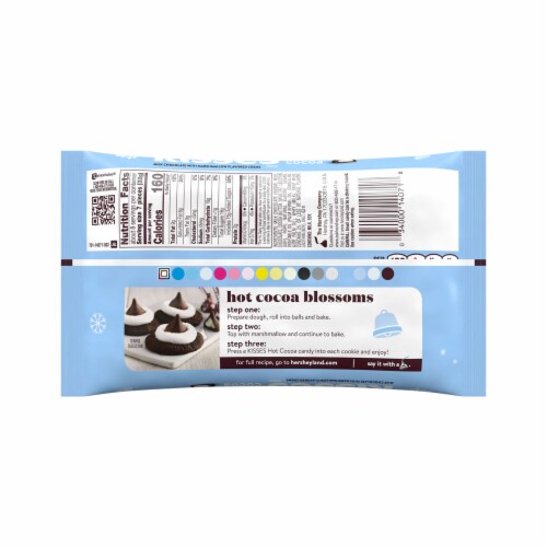 HERSHEY'S KISSES Hot Cocoa Flavored Milk Chocolate Christmas Candy Bag Perspective: left