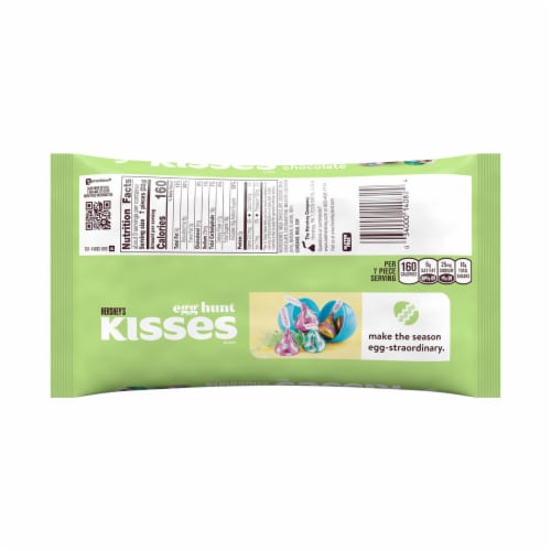 HERSHEY'S KISSES Milk Chocolate Easter Candy Bag Perspective: left