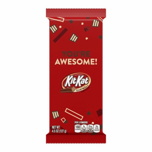 KIT KAT® Extra Large Crisp Wafers Appreciation Bar (Messaging May Vary) Perspective: left