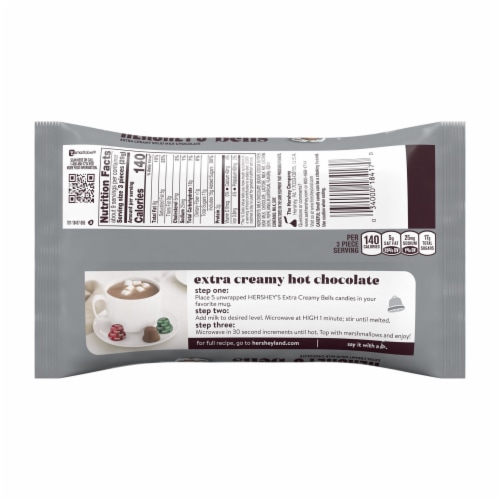 HERSHEY'S Milk Chocolate Bells Christmas Candy Bag Perspective: left