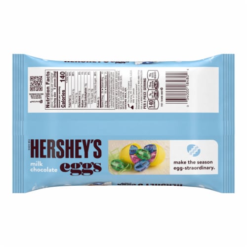 HERSHEY'S Milk Chocolate Eggs Easter Candy Bag Perspective: left