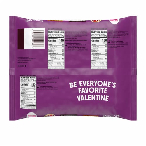 HERSHEY'S KIT KAT® and REESE'S Assorted Milk Chocolate Snack Size Valentine Candy Bag Perspective: left
