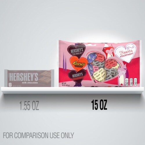 Hershey Valentine's Hearts Candy Assortment Perspective: left